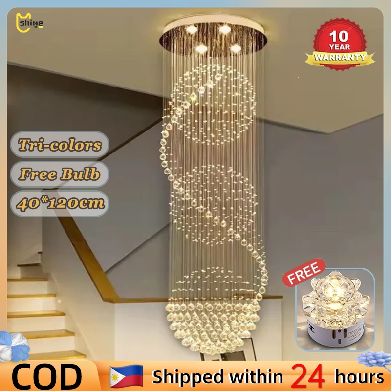 Modern Led Crystal Chandelier for Living Room Home Staircase Villa ...