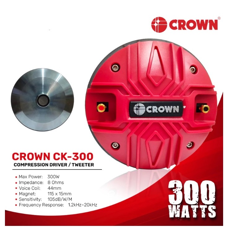 Crown CK-300 Compression Driver Unit 300watts 8ohms Tweeter Driver Unit ...