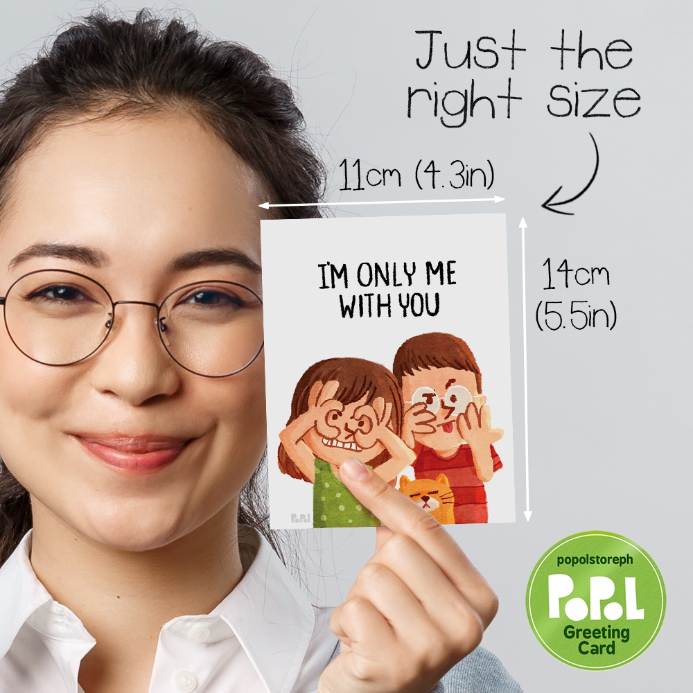 Popol - I'm Only Me With You Greeting Card Sweet Cute Valentines Love ...