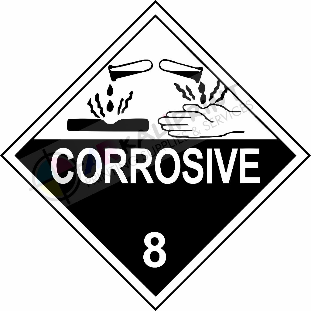 CORROSIVE 8 Sticker Label 30CM (OPEN FOR BULK ORDERS) | Shopee Philippines