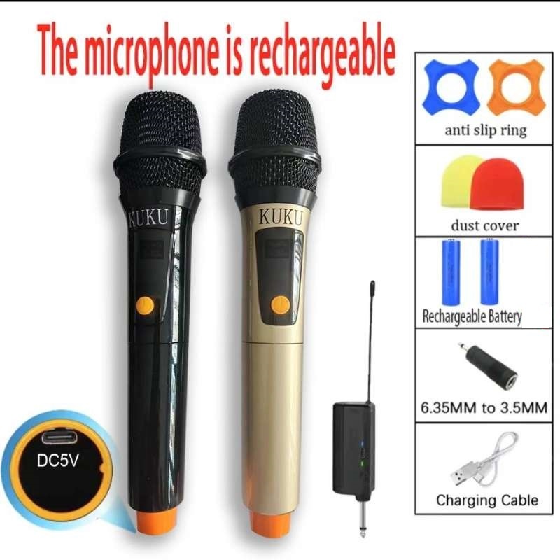 KUKU microphone bluetooth microphone for videoke Wireless microphone ...