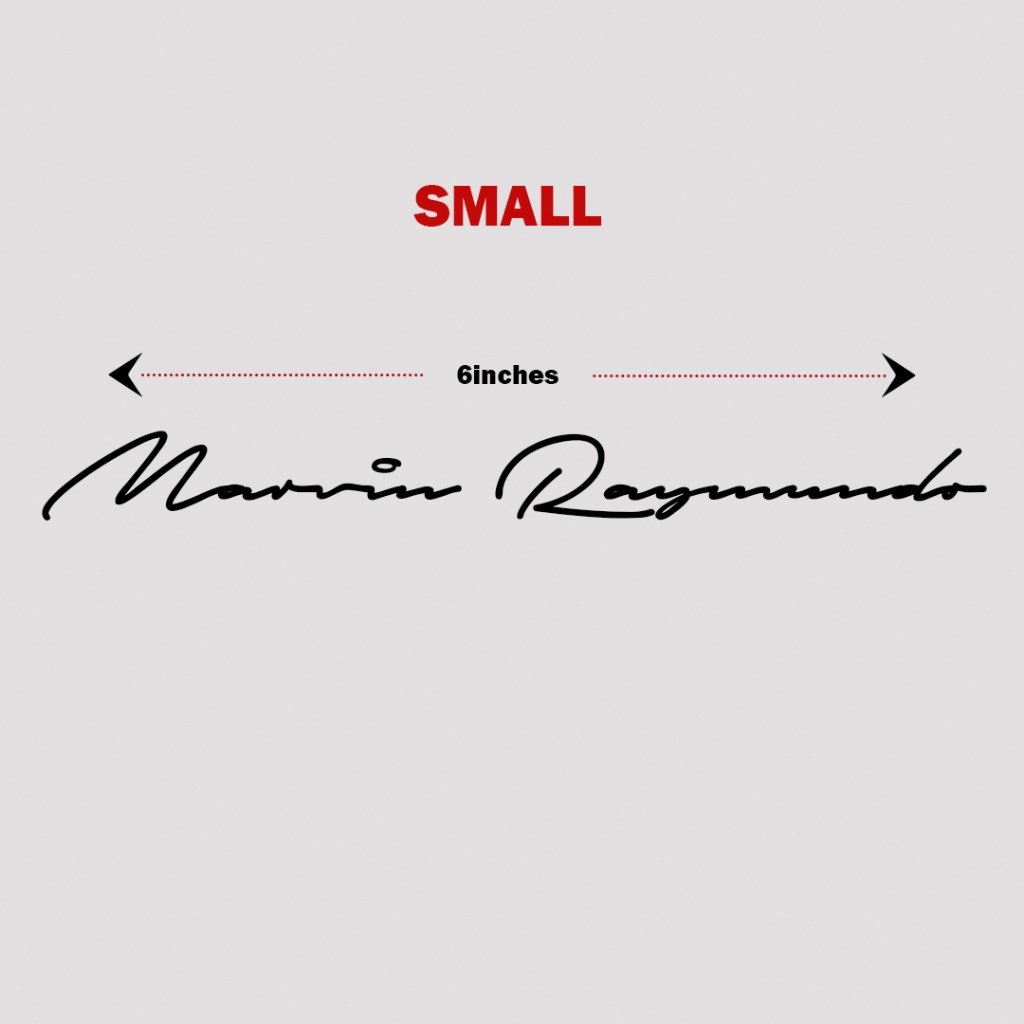 CUSTOMIZED PERSONALIZED NAME STICKER SIGNATURE STYLE WATERPROOF ...