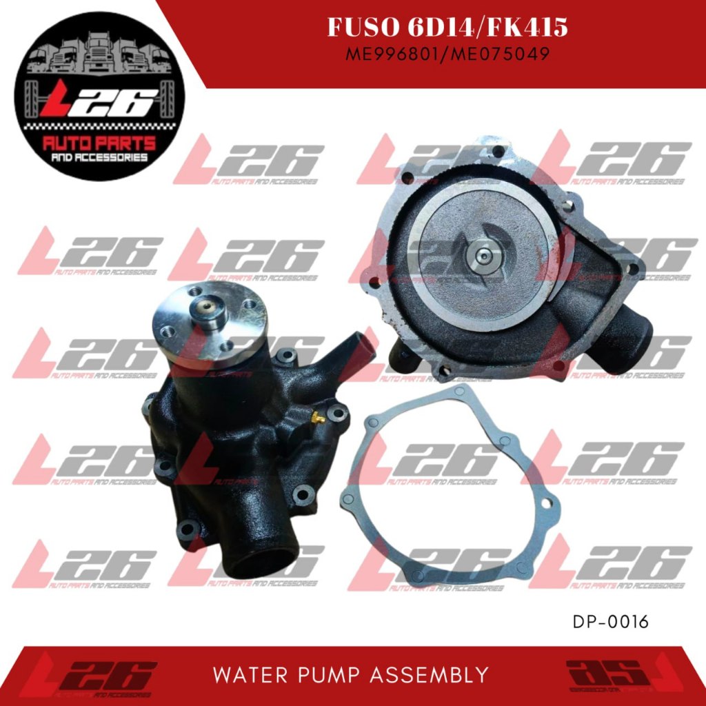 Mitsubishi Fuso FK415 6D14 WATER PUMP ASSEMBLY DP-0016 ME996801 ...