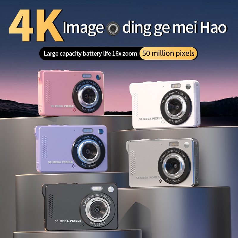 4k Digital Camera 50 Megapixels Hd Camera 2.8 Inches Travel Selfie ...