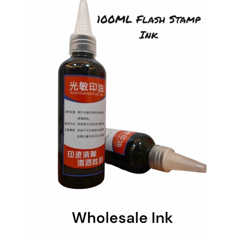 100 ML Flash Stamp Ink Refill Photosensitive Ink for Stamp | Shopee ...