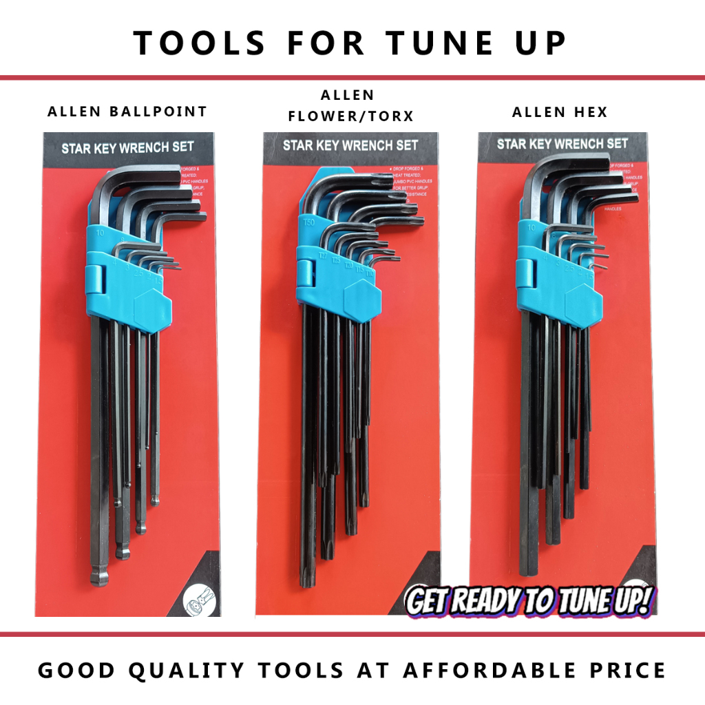 Allen Key Wrench Set Hex Ballpoint Flower Torx Extra Long Heavy Duty ...