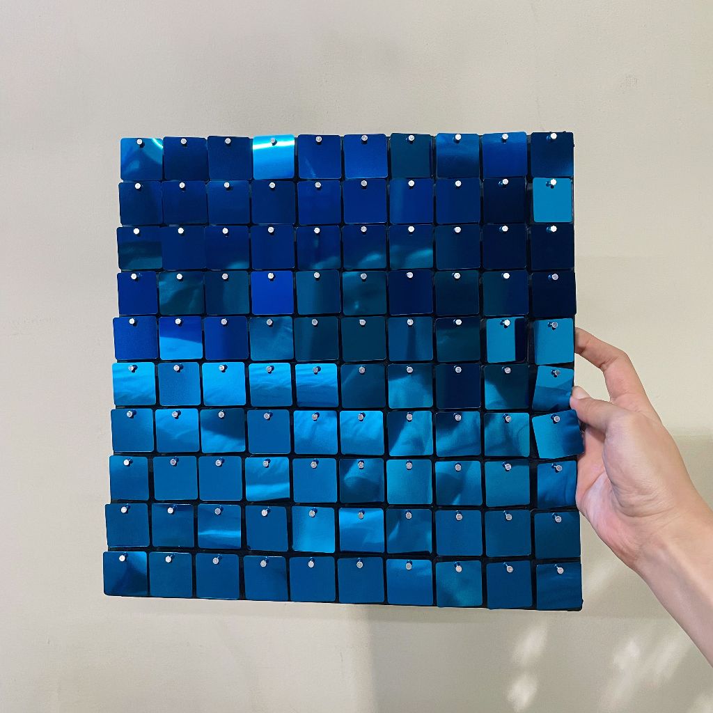 AGAR.SHOP Square Circle Shimmer Sequin 30*30 CM Wall Panel Backdrop ...