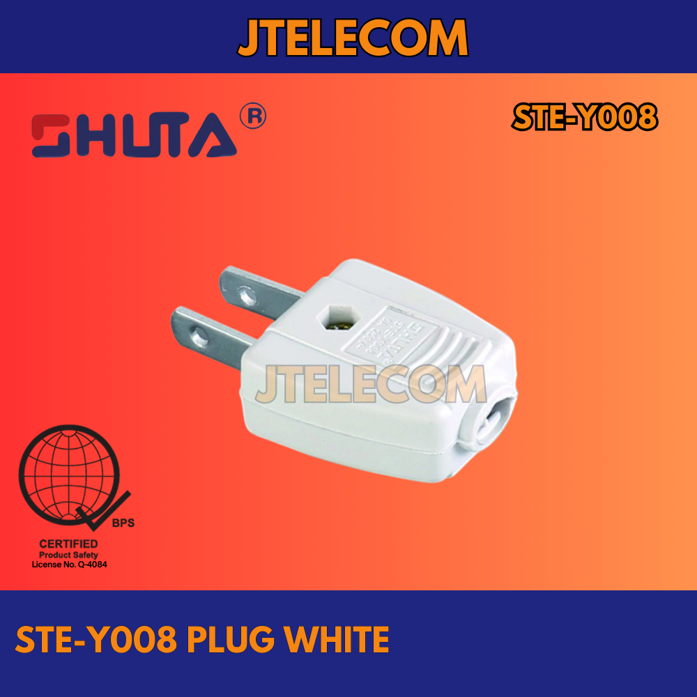 SHUTA UNIVERSAL PLUG PVC BLACK WHITE BPS CERTIFIED | Shopee Philippines