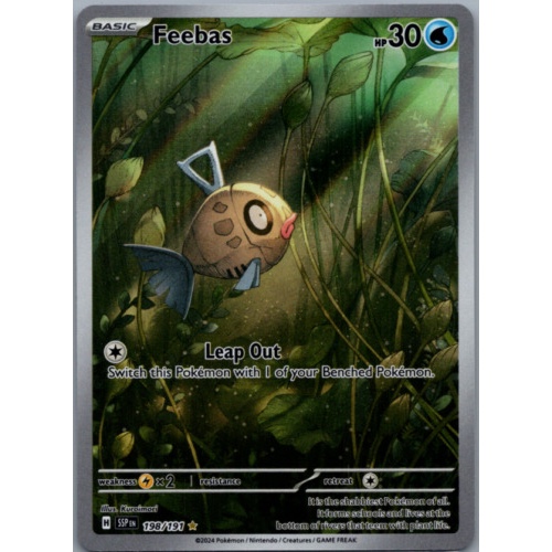 Pokemon TCG Feebas 198/191 Surging Sparks Illustration Rare Full Art ...