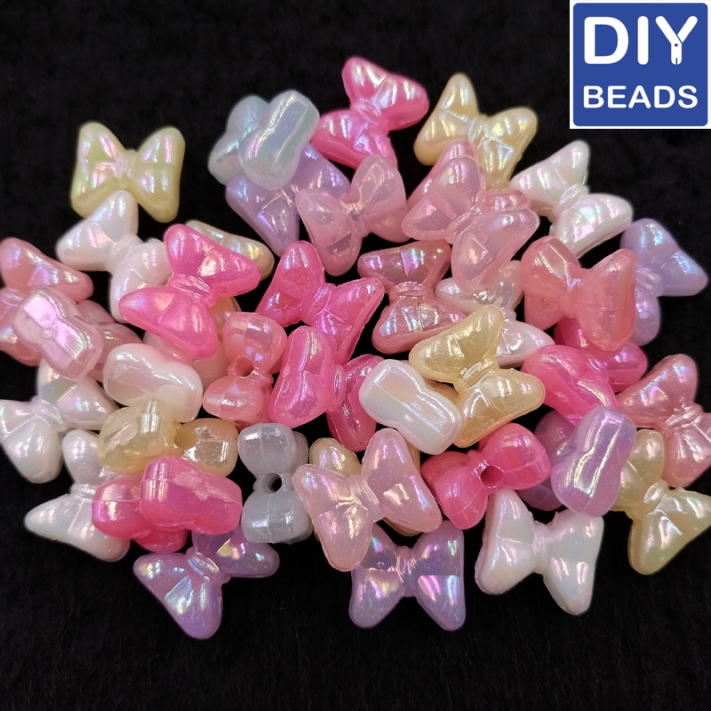 Diy Beads Glossy Mix Colored Beads Butterfly Ribbon 14.5mm (250grams ...