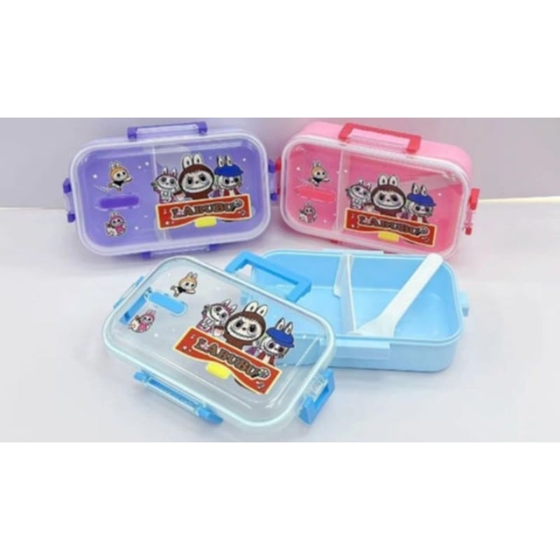 Labubu lock & lock lunchbox with spoon non lake#3065 | Shopee Philippines