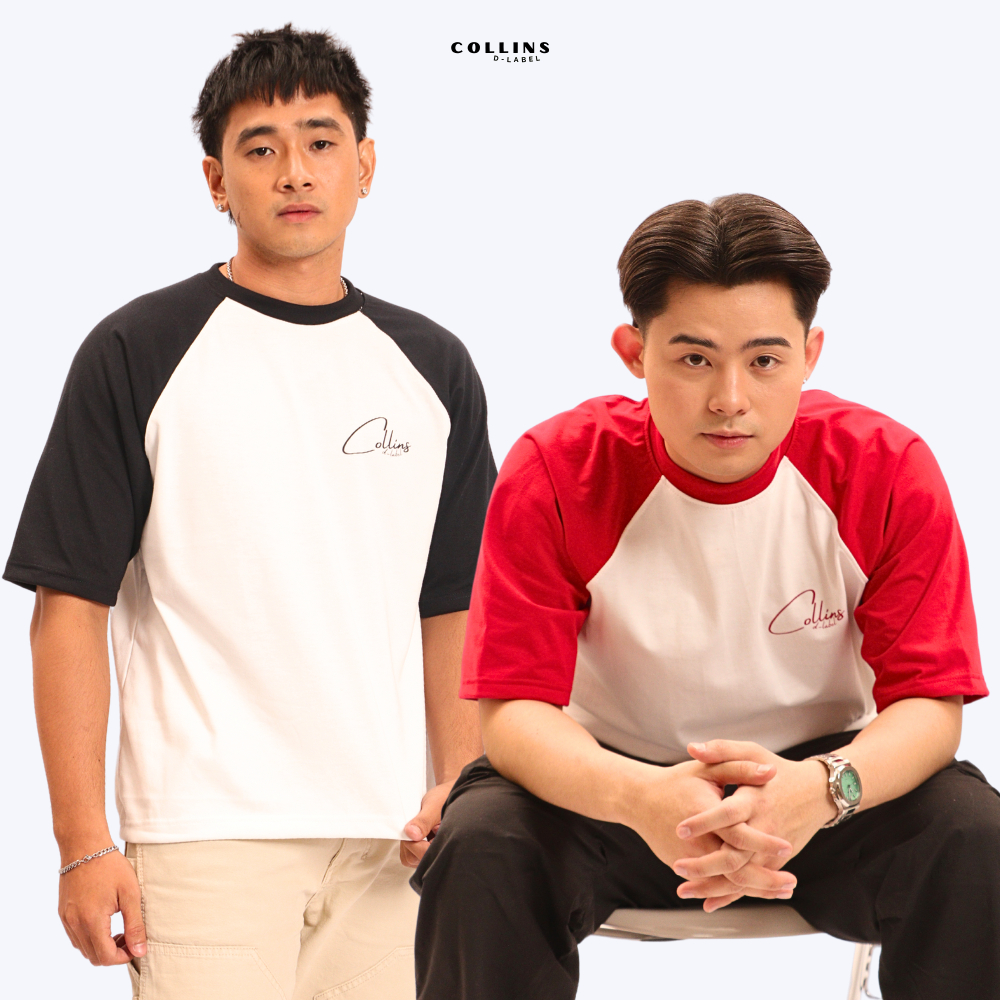 Collins D-Label | Raglan 2-Tone Print Cropped T-Shirt | Shopee Philippines