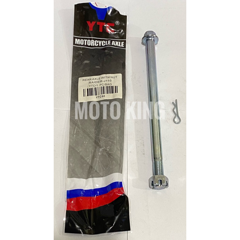 YTC REAR AXLE WITH NUT RAIDER J-110 (YTC60) | Shopee Philippines