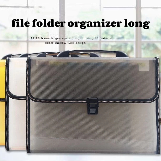 A4 student portable organ bag 13-grid test paper storage folder file ...