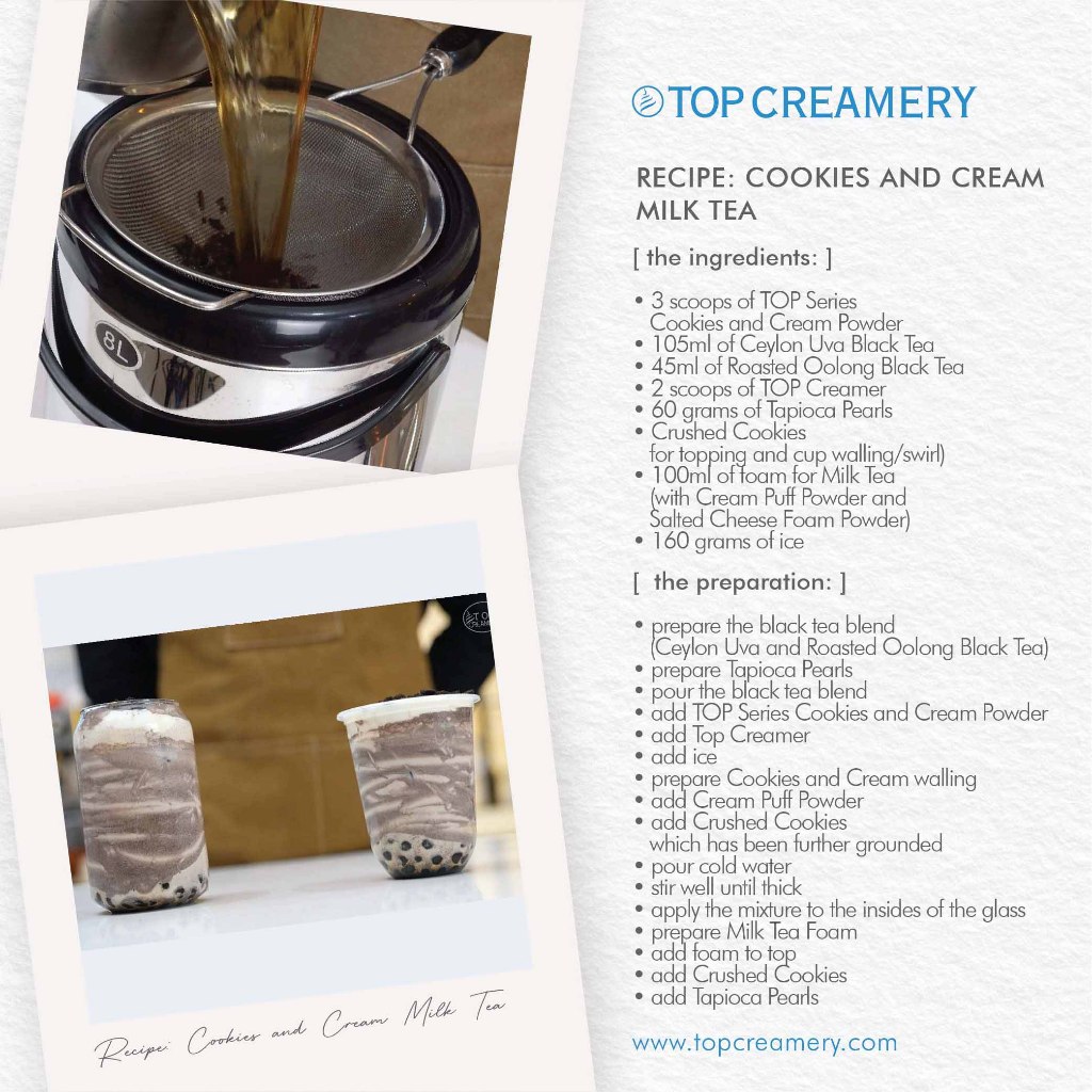 TOP Creamery Top Series Cookies and Cream Powdered Flavor Beverage ...