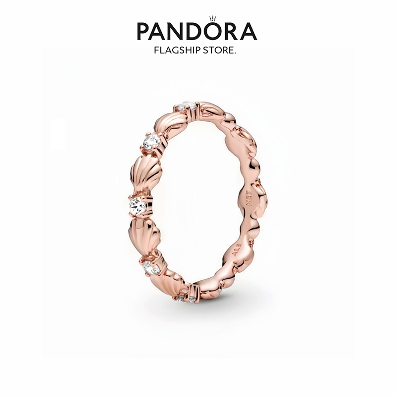 100% Original Pandora Rose Gold Shiny Shell Ring JZ1006 | Shopee ...