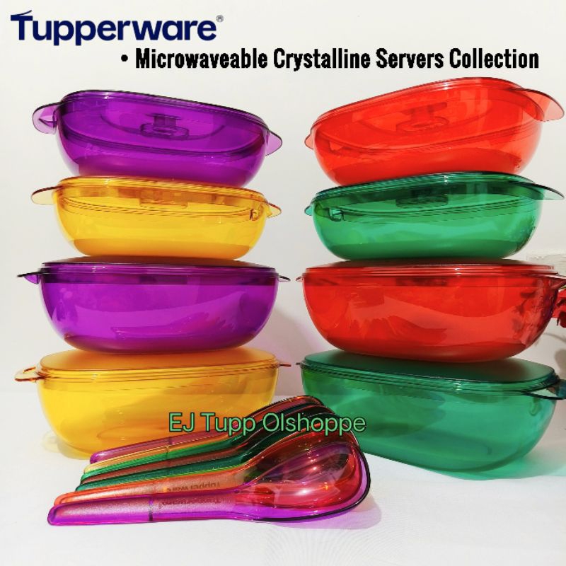 Tupperware Microwaveable Crystalline Servers Collection | Shopee ...