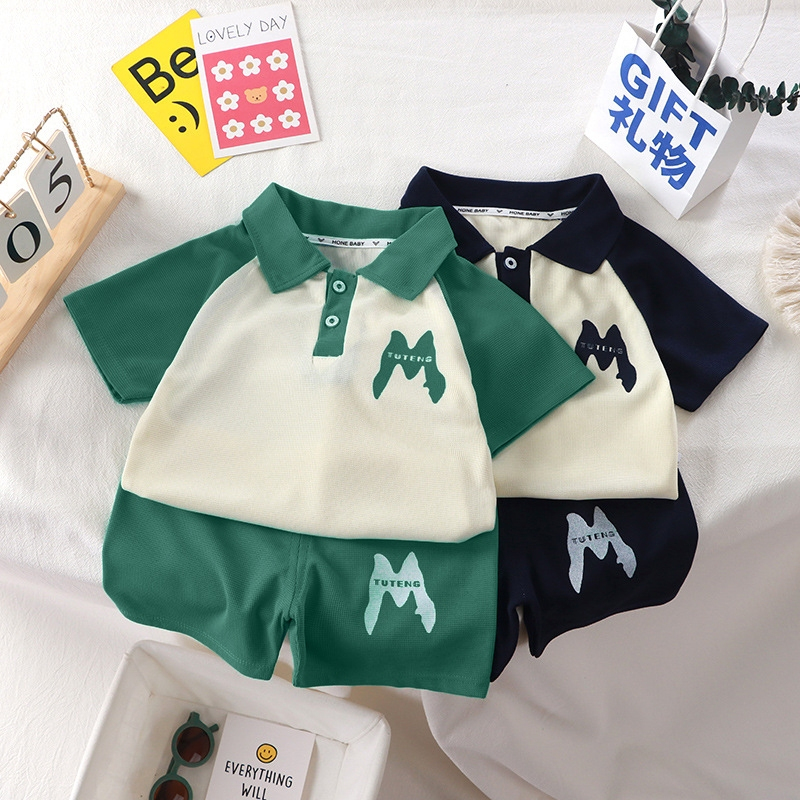 0-6yrs Baby kids Polo terno for boy girl Polo-shirt w/shorts