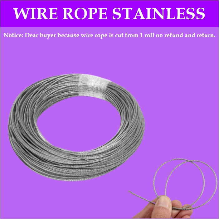 Mago 2mm 25-100 Meters 304 Stainless Steel Wire Rope For Lifting And ...