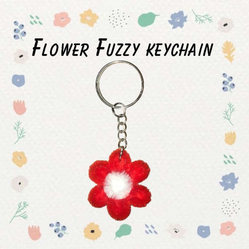 FLOWER FUZZY KEYCHAIN (minimum of 10pcs) | Shopee Philippines