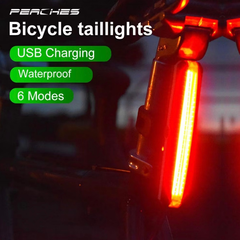 USB Rechargeable LED Bike Tail Light Bright Bicycle Rear Cycling 3 ...