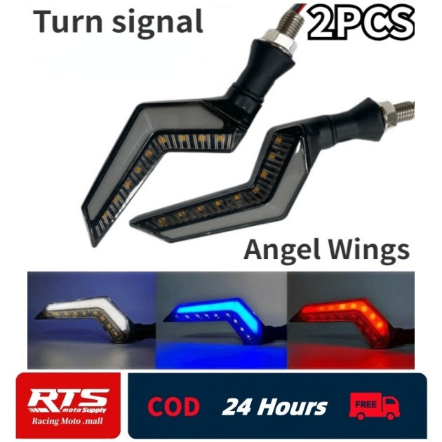 2PCS Motorcycle LED Turn Signal Lamp Sequential Flowing Flash Indicator ...