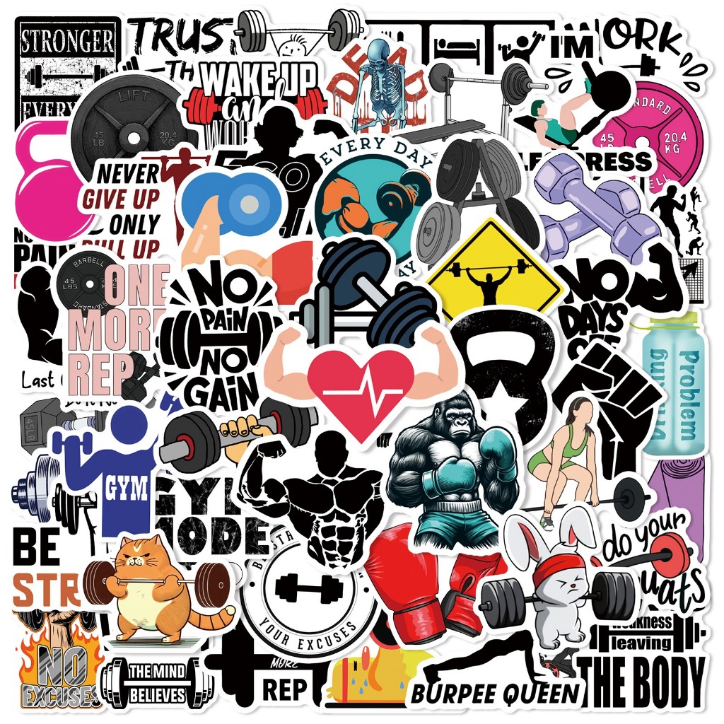 50 Pieces Fitness Motivation Graffiti Stickers,L50-710 | Shopee Philippines