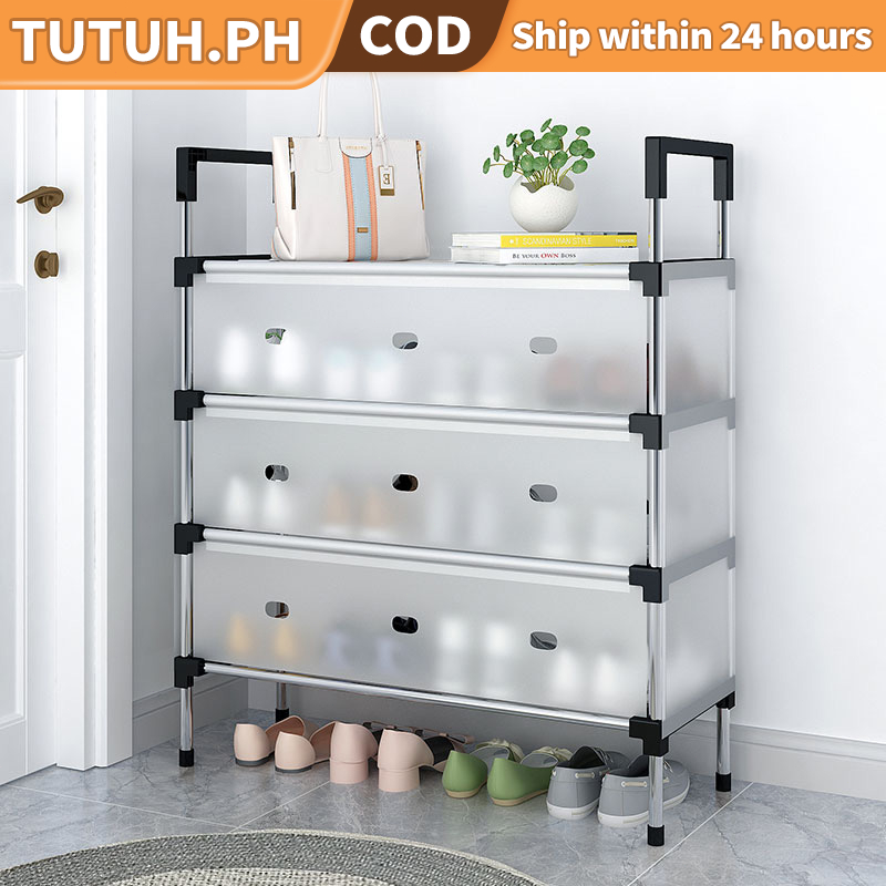 3/4/5/6/7 Layer shoe rack Tier Stackable Shoes Organizer Shoe Box ...