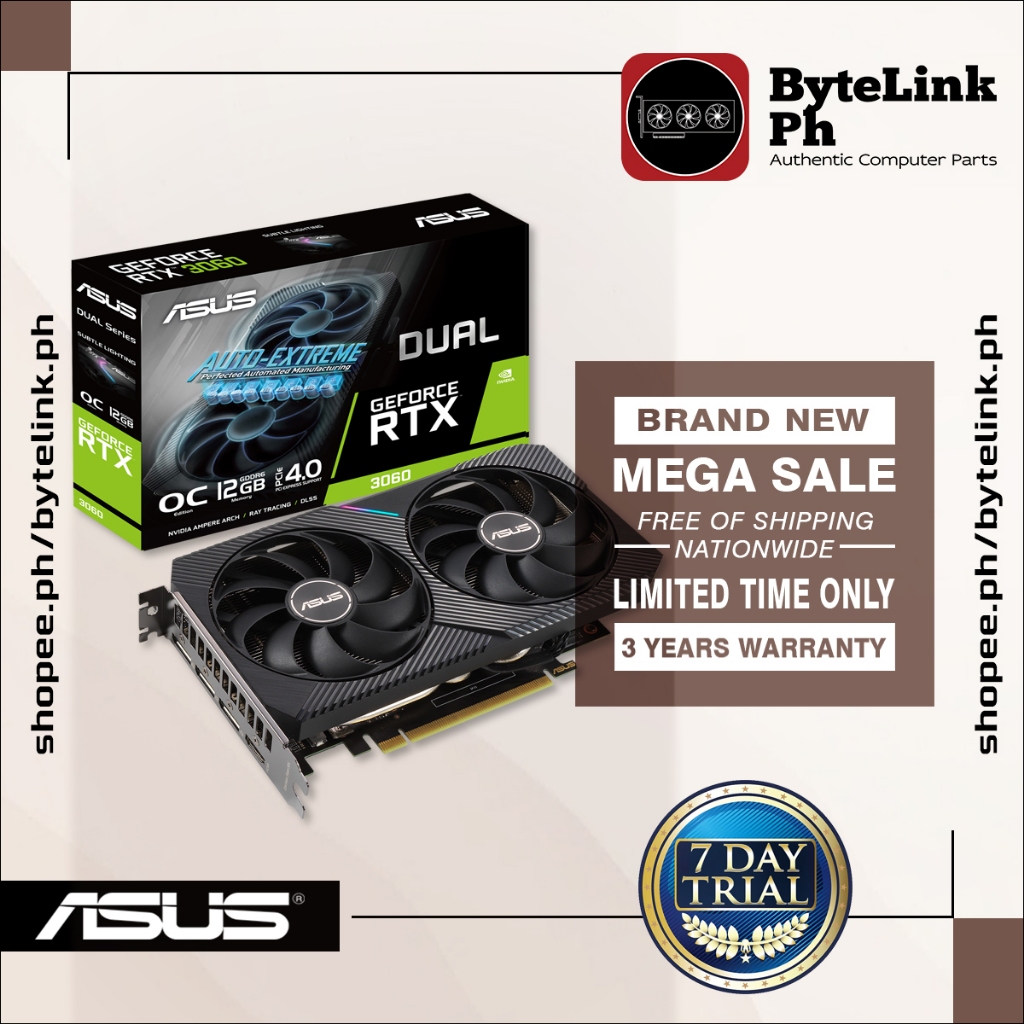 ASUS GeForce RTX 3060 DUAL OC 12GB GDDR6 | Shopee Philippines
