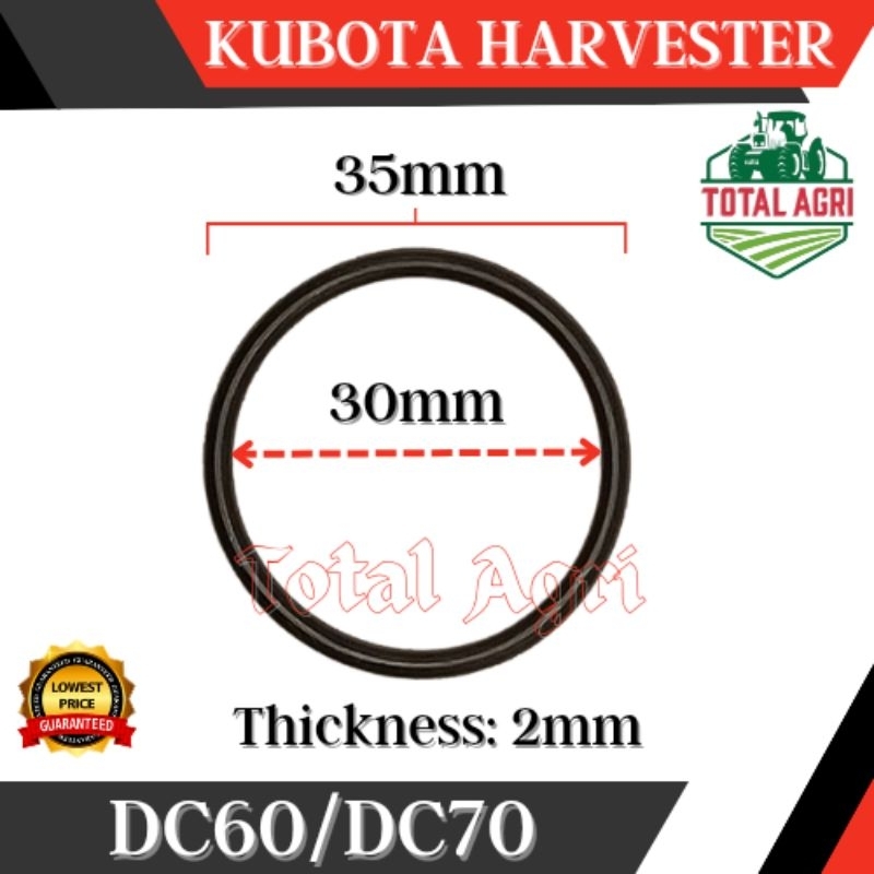 O-Ring (For Truck Roller) Kubota Harvester DC60 DC70 Part #: 04816 ...
