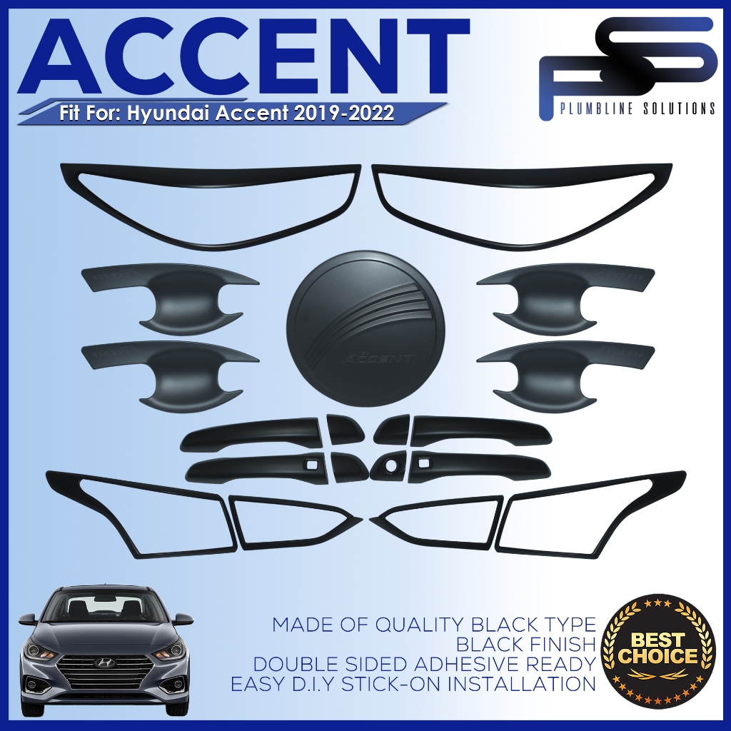 Hyundai Accent Sedan 2019 2020 2021 2022 Garnish Cover / Combo Set ...