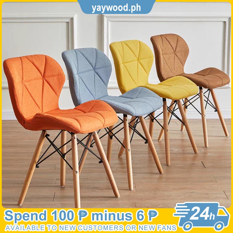 COD Nordic Chair Upuan Office chair with Plastic/Leather Dining