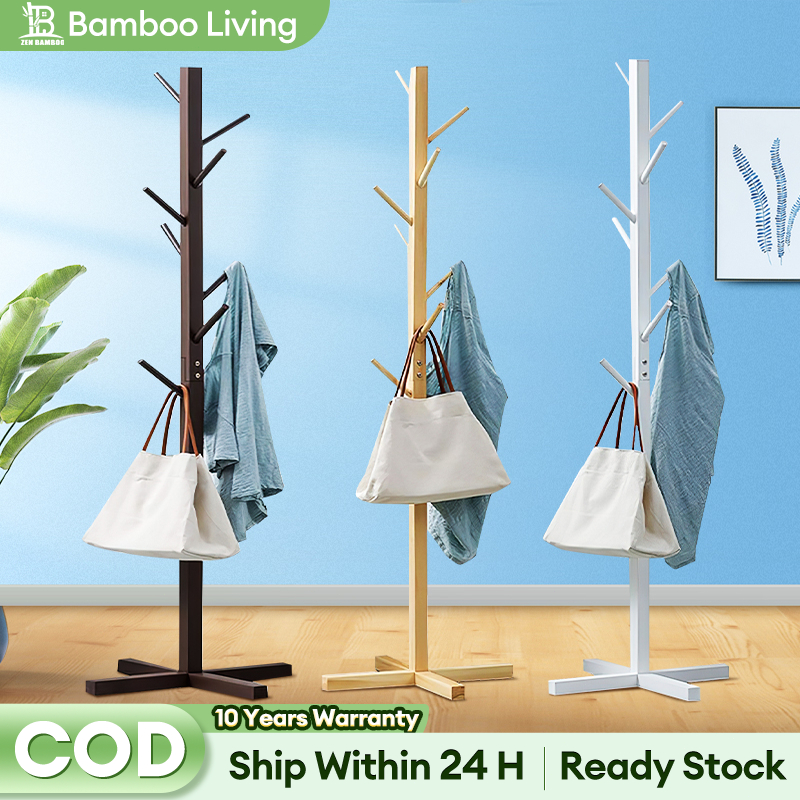 Bag Rack Stand Coat Rack Solid Wood White/Wood/Brown Bag Stand ...