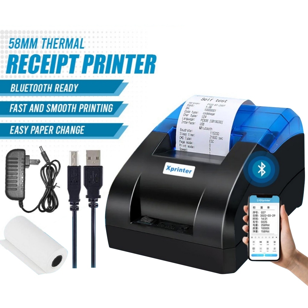 XP-58IID (BLUETOOTH+USB) 58MM Thermal Cash Receipt POS Printer FREE ...