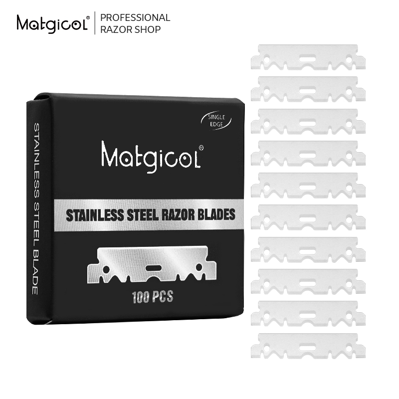 Matgicol 100PCS Single Edge Razor Blades Half Blade Facial blade ...