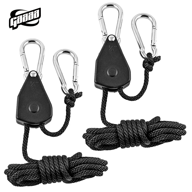 2pcs Adjustable 2M Reinforced Hangers Hanging Ratchet for Tent Grow ...
