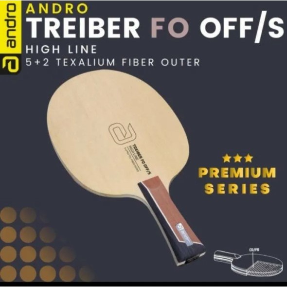 Andro Treiber FO OFF/S 5+2 Carbon 6.9mm 90g Blade original table tennis ...