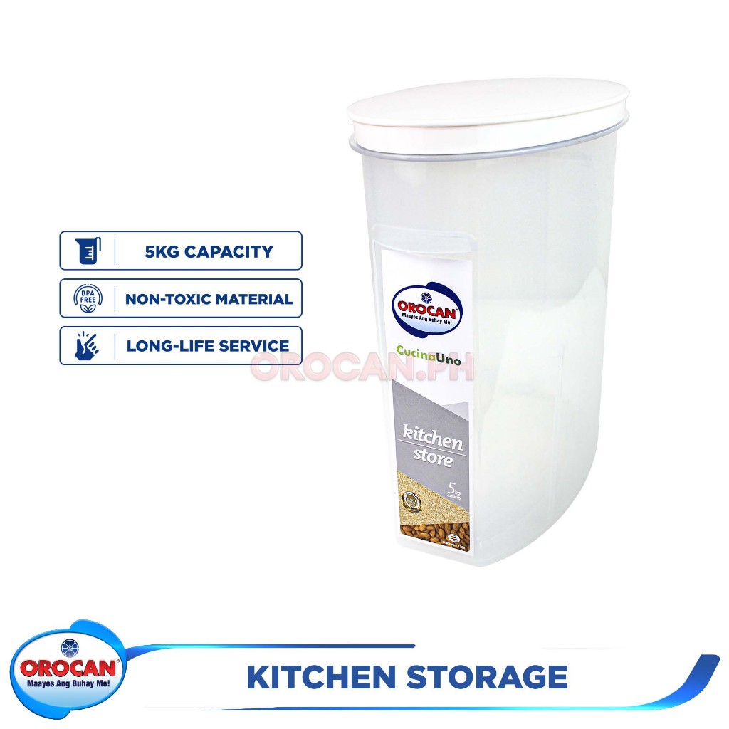OROCAN 5kg Kitchen Storage Rice Box Food Dispenser Cucina Uno | Shopee ...