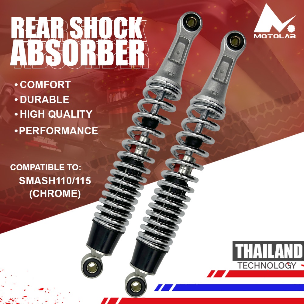 Motolab Motorcycle 340MM Rear Shock for Smash110/115 High Quality and ...
