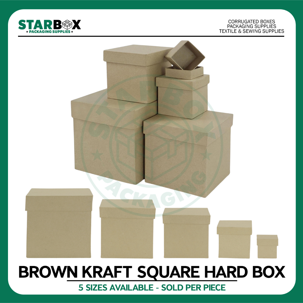 STARBOX (Sold per Piece) Brown Hard Kraft Box Stackable Packaging Box ...