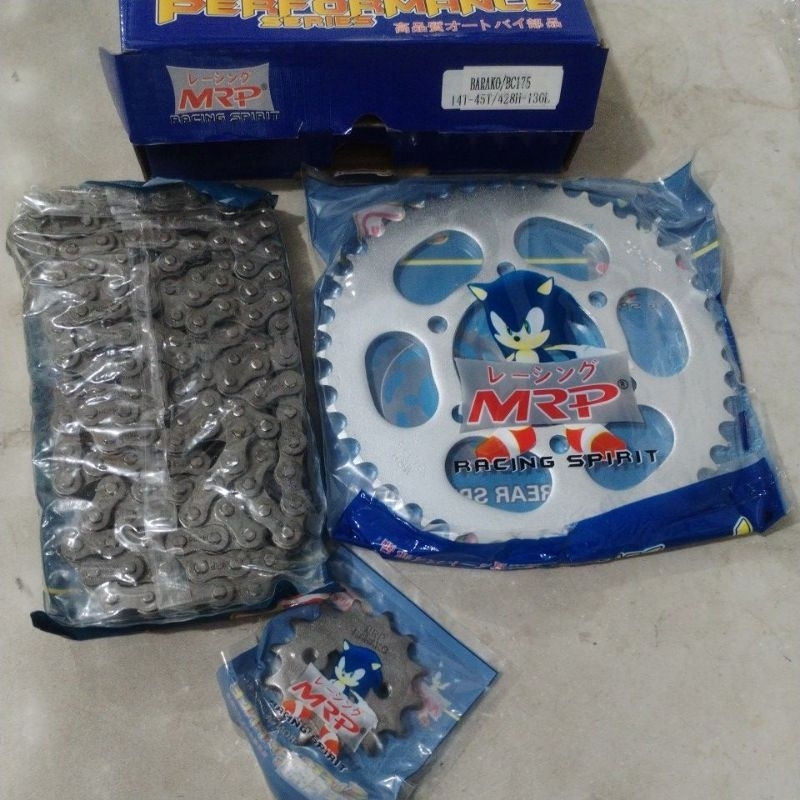 BARAKO 175 SPROCKET CHAIN SET 45T/14T/42T/14 no.428X130L | Shopee ...