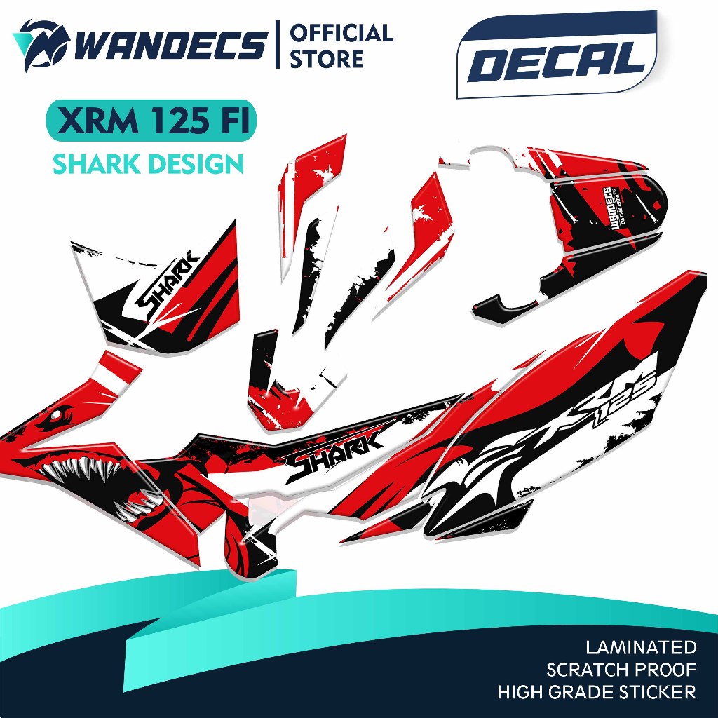 HONDA XRM 125 Fi Motorcycle Decal Sticker SHark Concept | Shopee ...