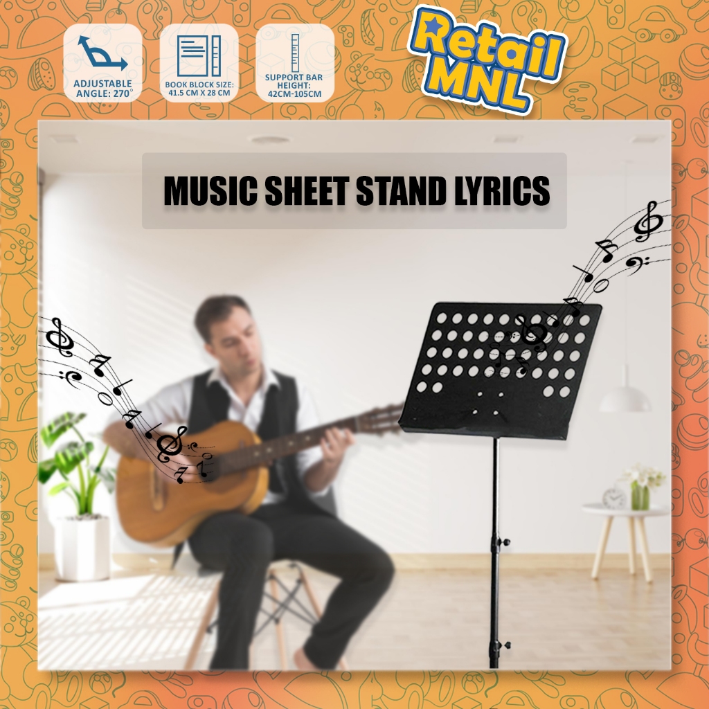 Retailmnl Music Sheet Stand Lyrics Stand Heavy Duty Music Accessories ...