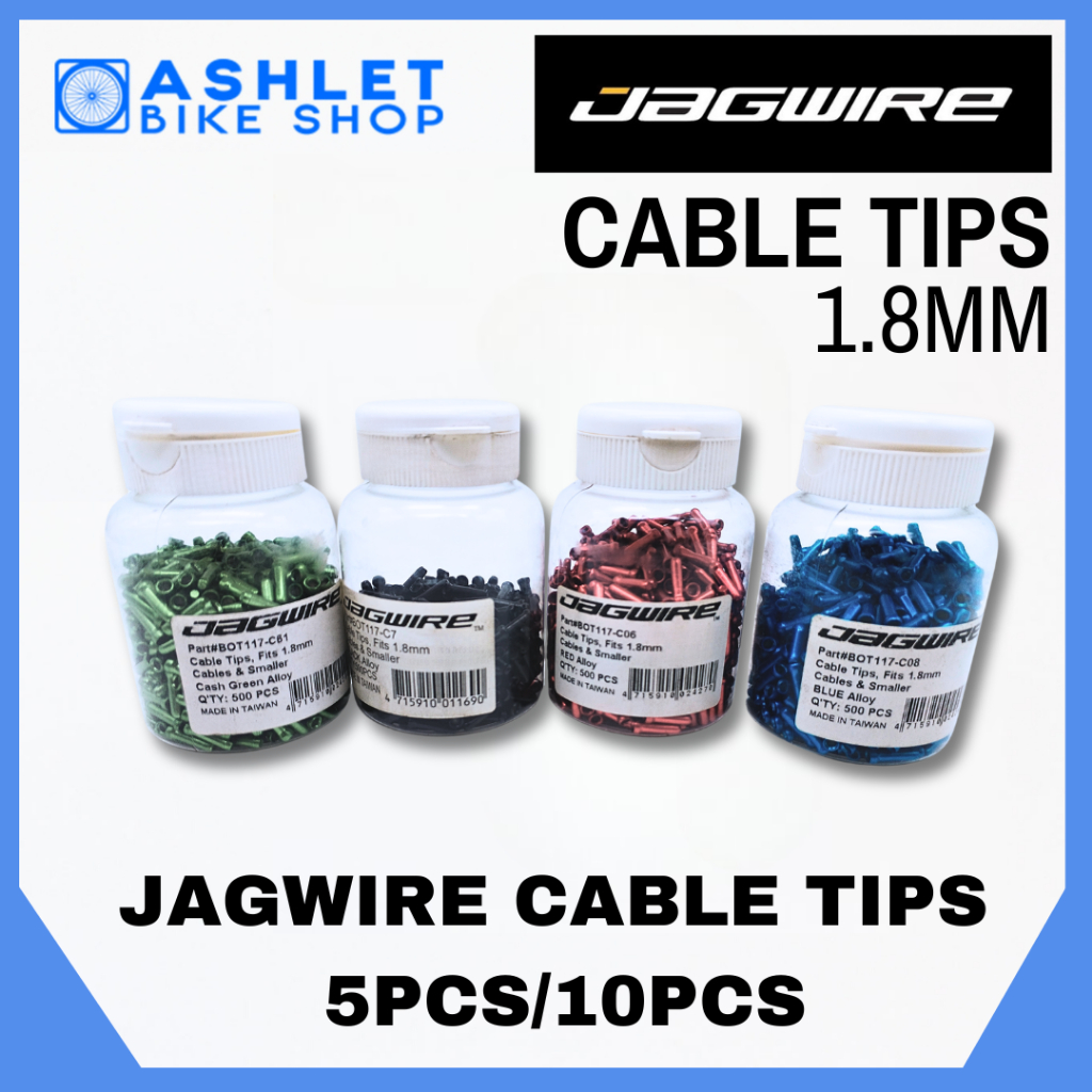 JAGWIRE Cable Tips Cable End Crimps 1.8mm Black / Blue / Red / Green ...