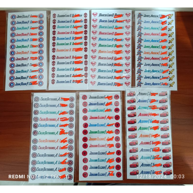 Customizable name stickers | Shopee Philippines