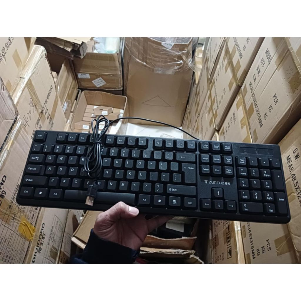Office School Keyboard And Mouse USB Wired Office Desktop Laptop Mouse ...