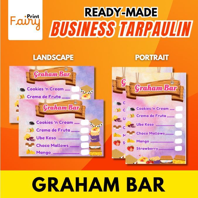 PRINTFAIRY TARPAULIN FOR GRAHAM BAR BUSINESS (READY MADE LAYOUT FOR ...