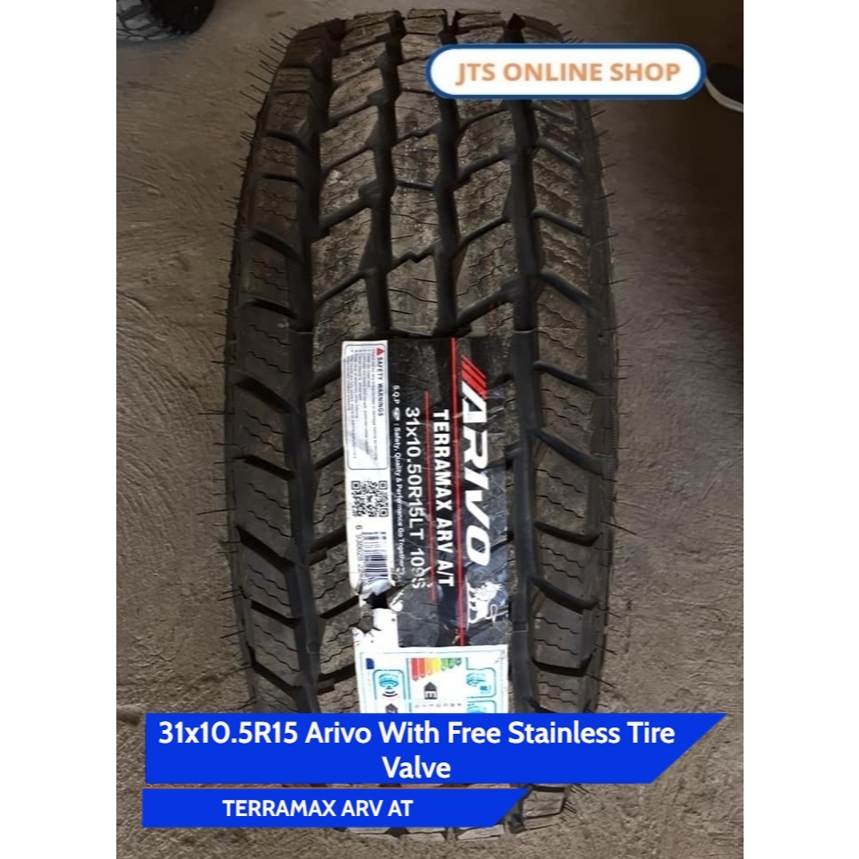 31x10.5R15 Arivo Terramax ARV AT with Free Stainless Tire Valve ...