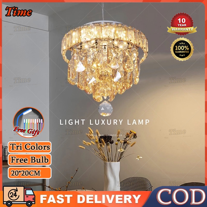 Modern crystal chandelier Crystal Pendant Light Gold Crystal Pendant ...