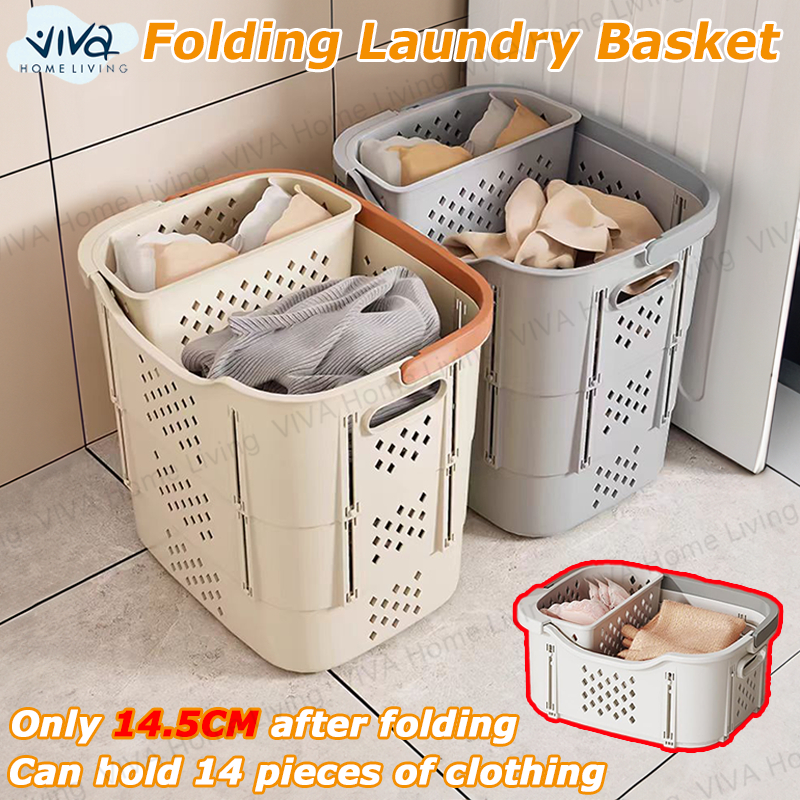 Foldable Laundry Basket Pop Up Storage Container/Organizer with Handles ...